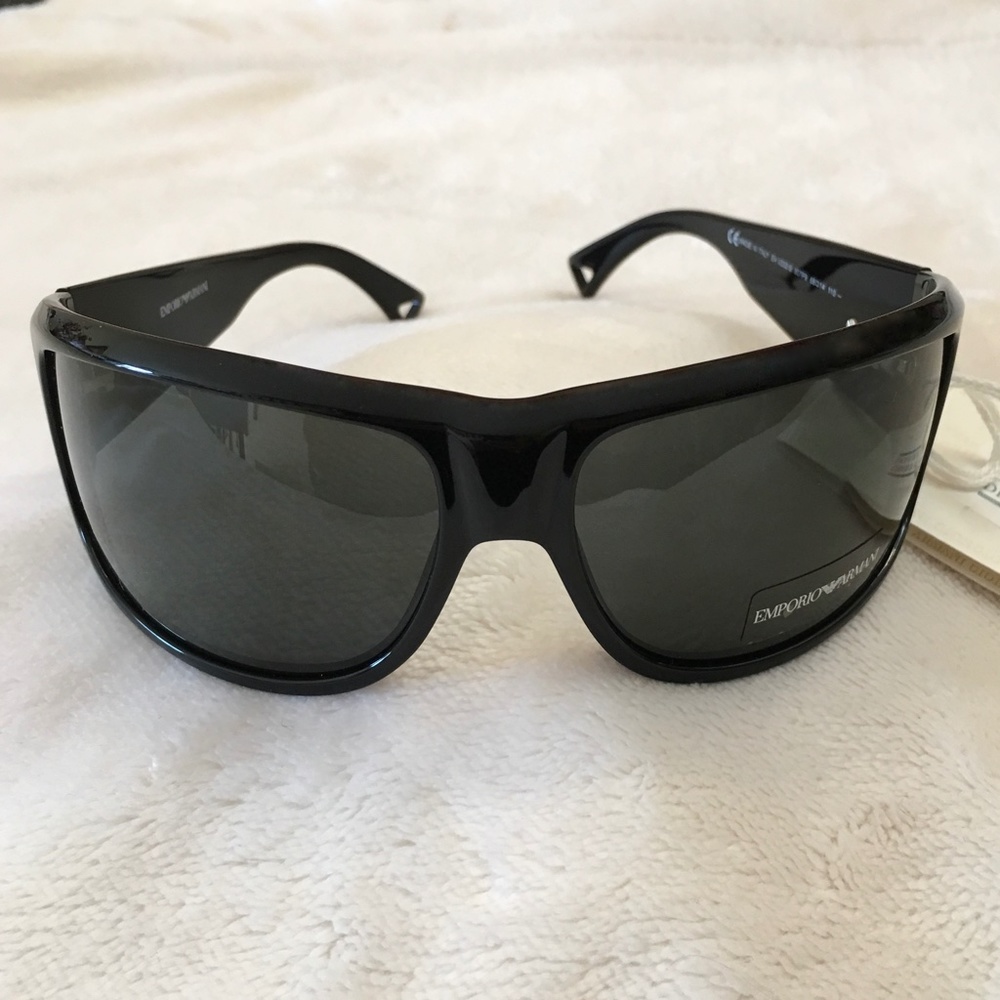 Emporio Armani 9332/S Black Sunglasses New!  Flawless!